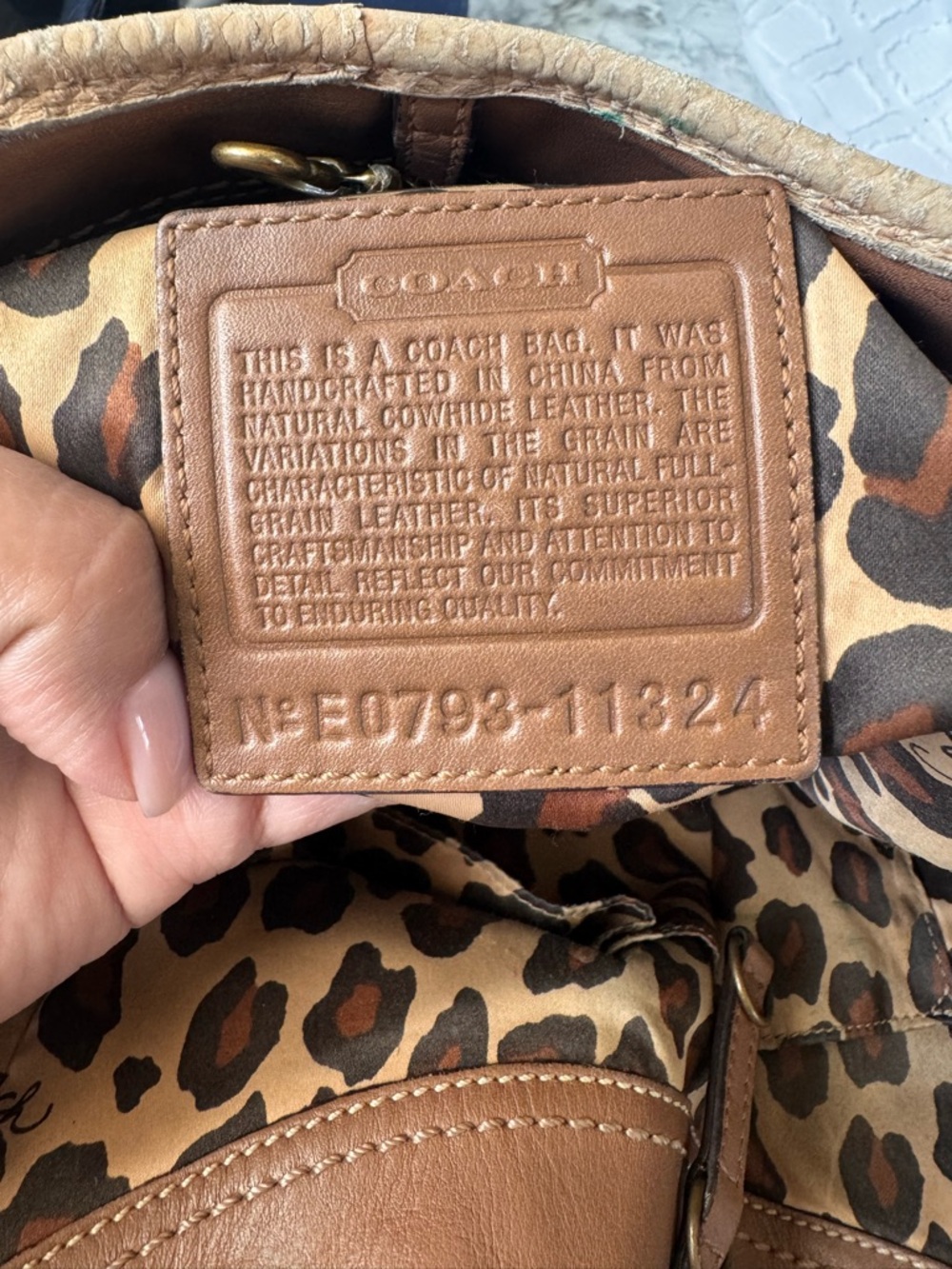 Coach XL belted python embossed ergo - Rare - GUC - Picture 4 of 12